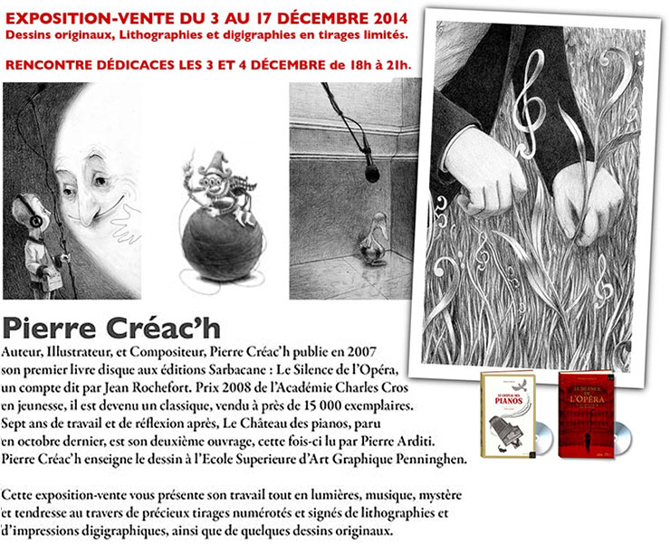 expo Pierre Crea'ch au Comptoir Du Dessin, decembre 2014