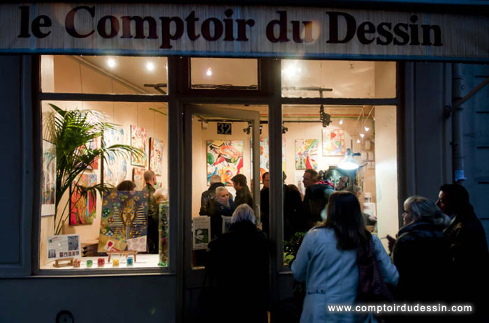 La vitrine du Comptoir du Dessin